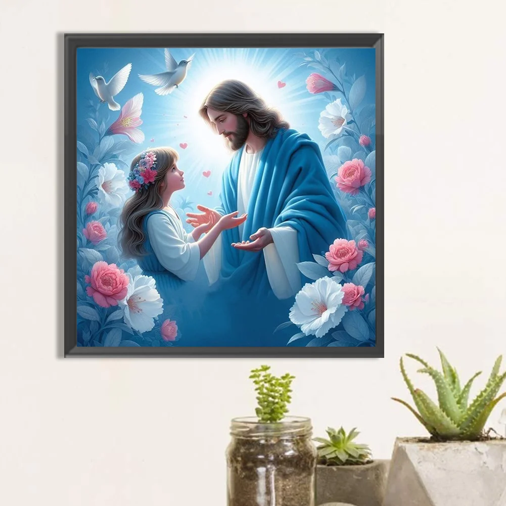 Diamond Painting - Full Round Drill - Jesus Girl(Canvas|40*40cm)