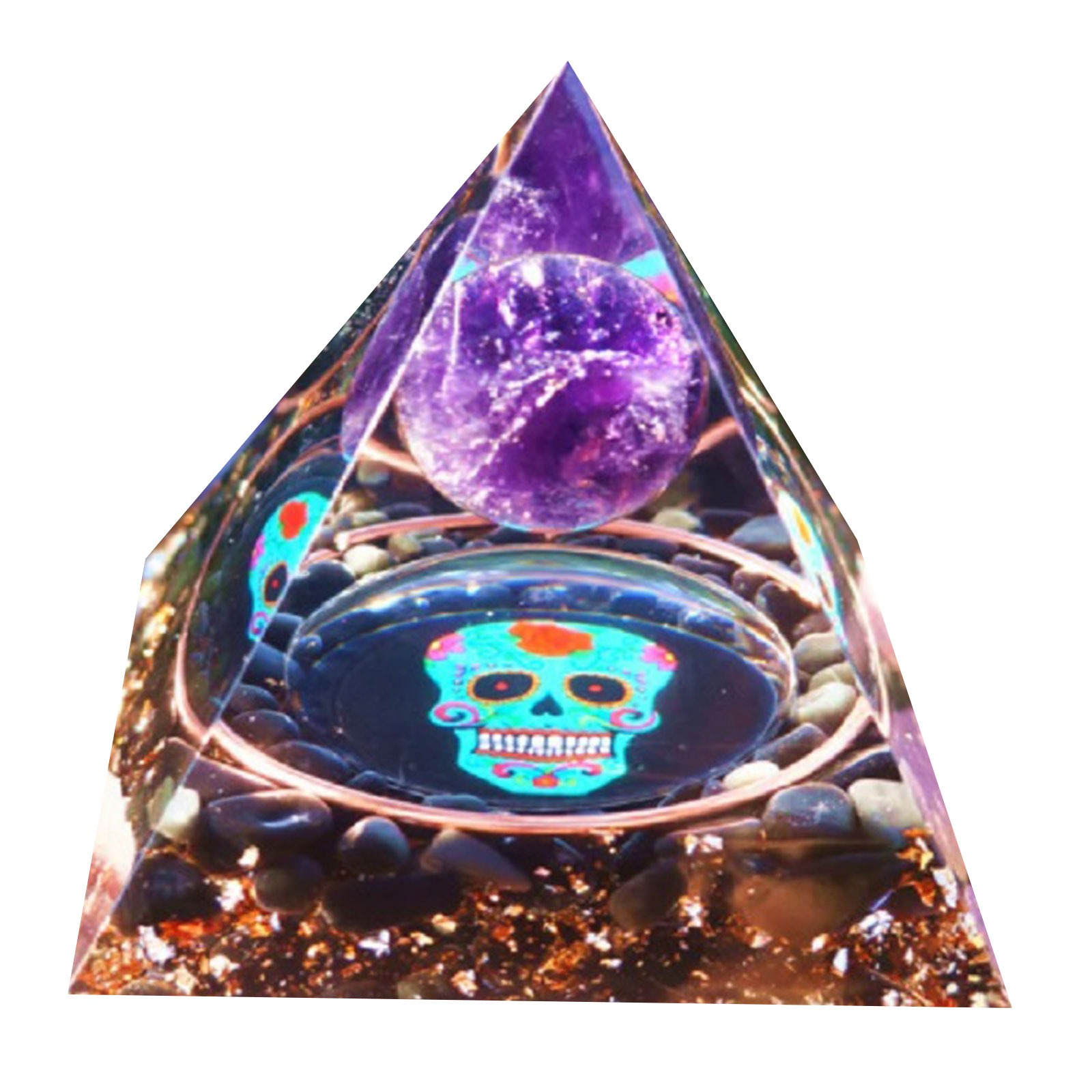 

6cm Skull Energy Generator Crystals Chakra Pyramid, 501 Original