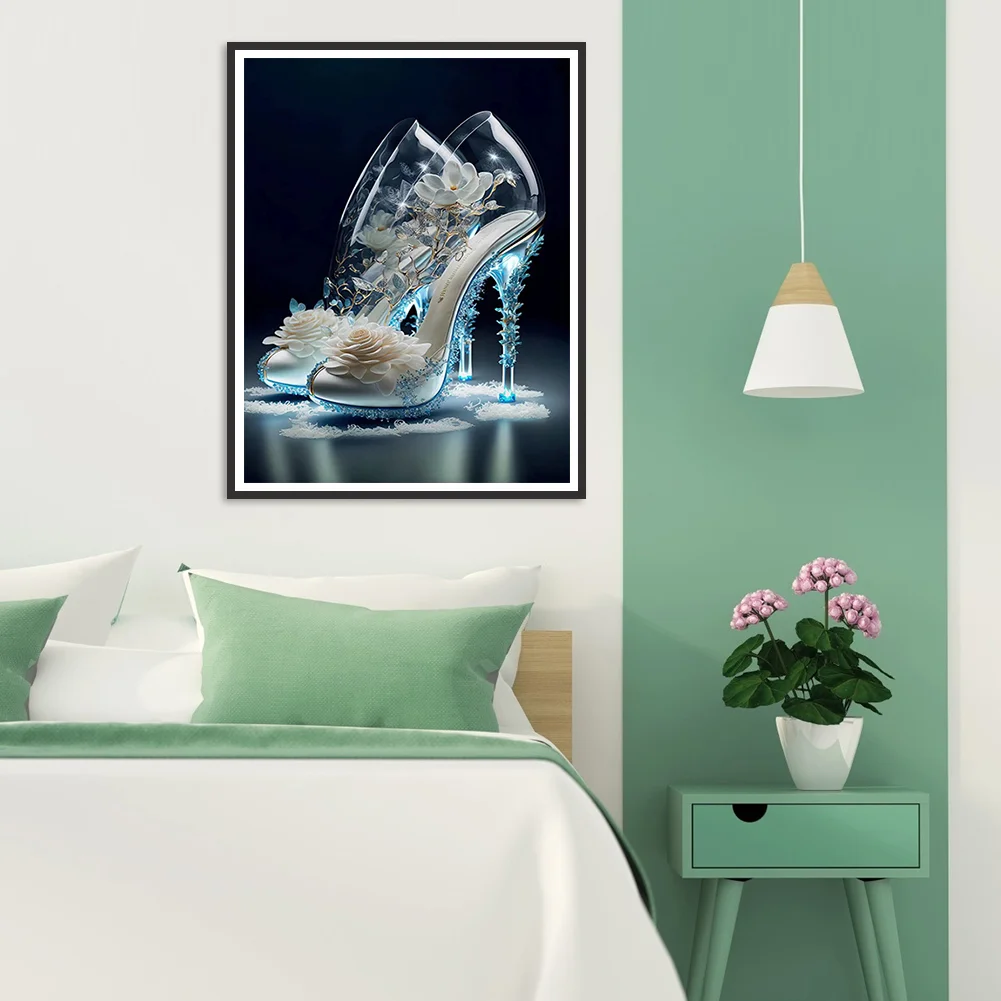 Diamond Painting - Full Round Drill - Flwoer High Heels(30*40cm)