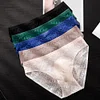 Men's Low Waist Breathable Lace Ultra-Thin Transparent Sexy U-Convex Briefs