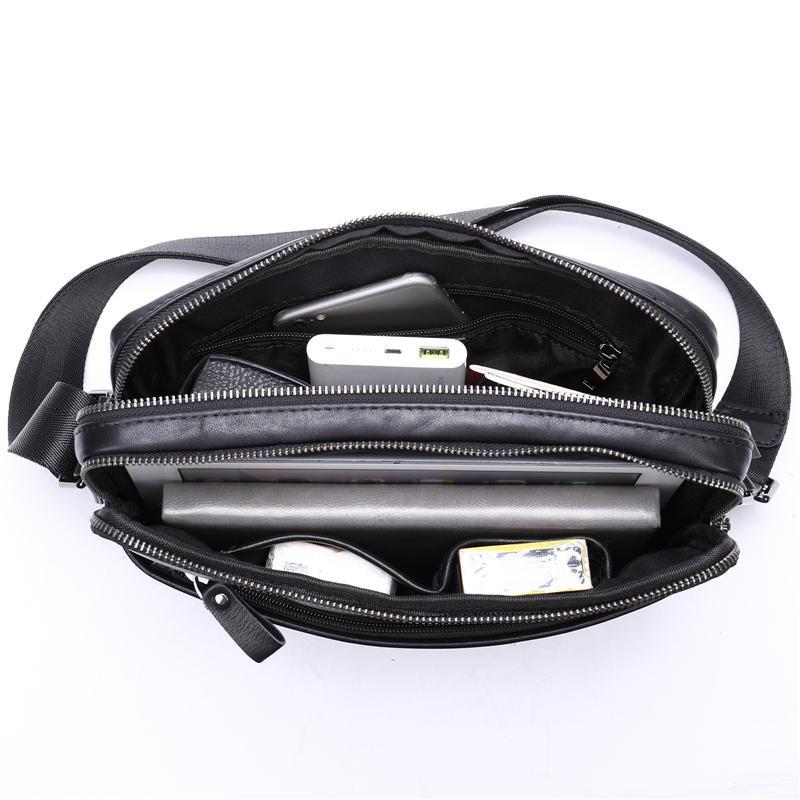 Lightweight Large Capacity Vintage Soft Leather Business Casual Durable Briefcase Handbag