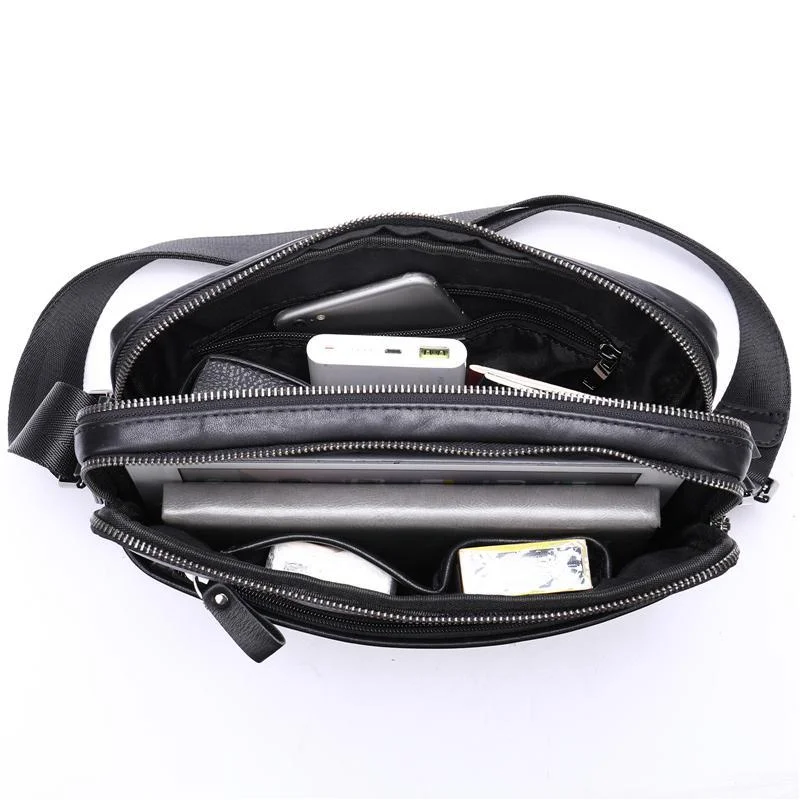 Lightweight Large Capacity Vintage Soft Leather Business Casual Durable Briefcase Handbag