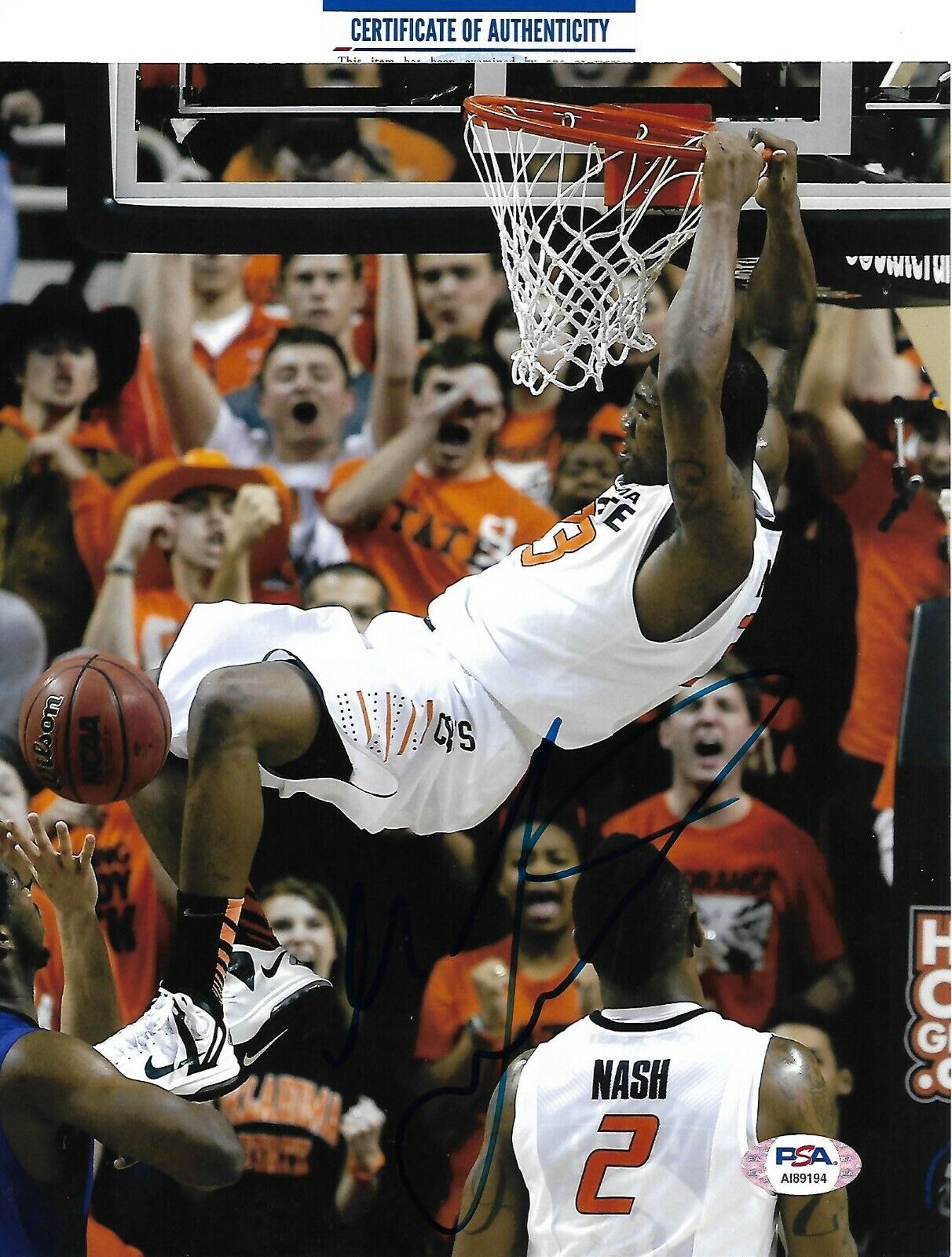 MARCUS SMART signed OKLAHOMA STATE COWBOYS, CELTICS 8X10 Photo Poster painting w COA PSA AI89194