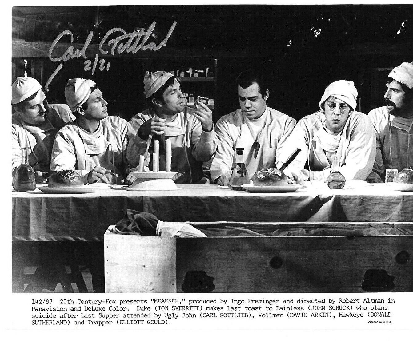 * CARL GOTTLIEB * signed 8x10 Photo Poster painting * M.A.S.H. * PROOF * COA * 2