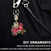 (US Local)12pcs Christmas Cardinal Diamond Painting Keychains Kit DIY Diamond Art Charms