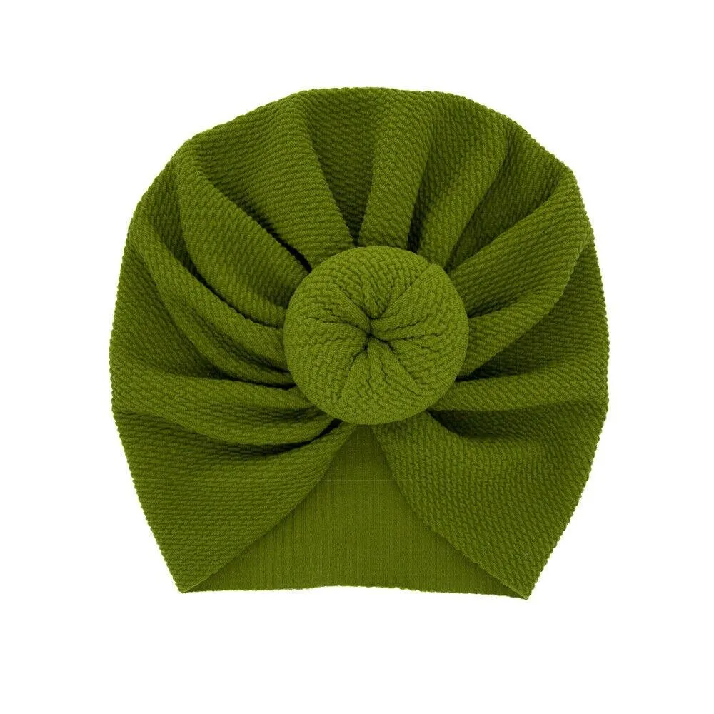 2019 Baby Accessories Newborn Toddler Kids Baby Boy Girl Solid Knot Hats Turban Cotton Beanie Candy Color Hat Winter Warm Cap