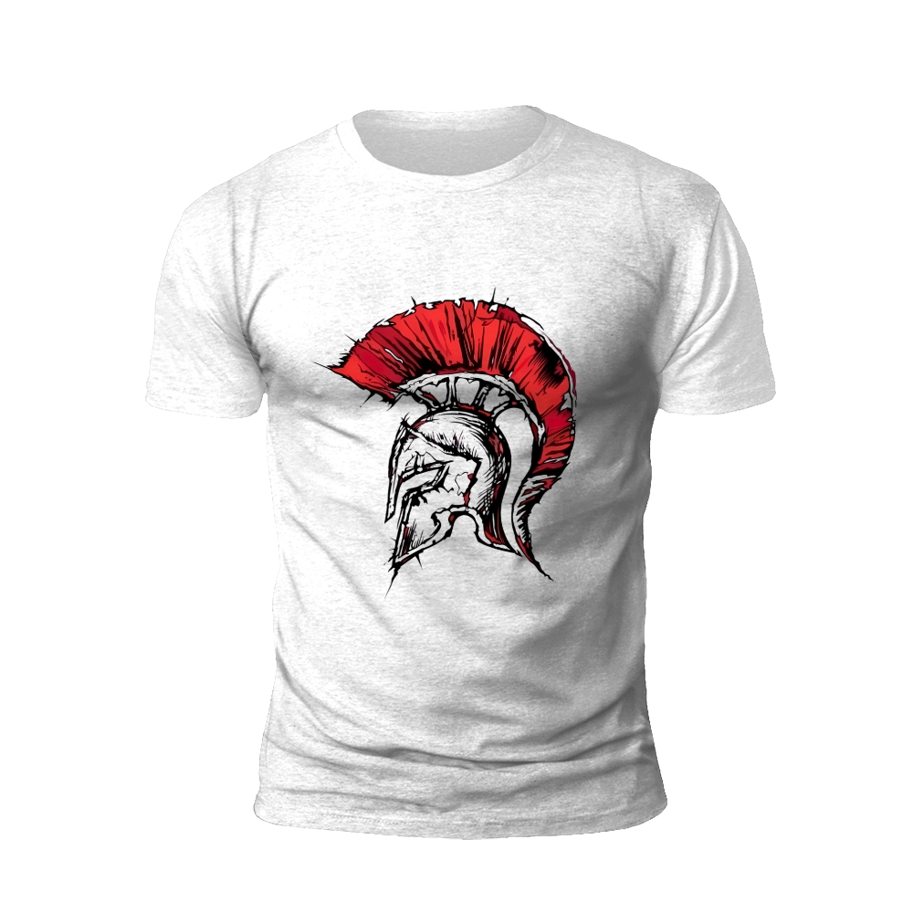 Spartan Warrior with Red Plume T-Shirt