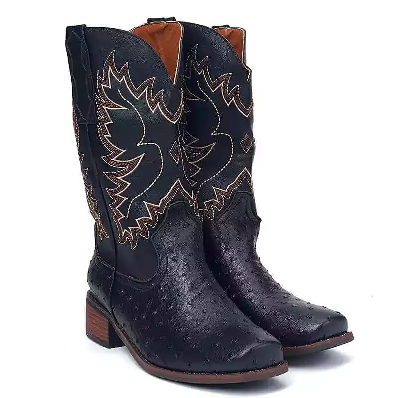 Letclo™ Men's Vintage Western Cowboy Boots letclo Letclo