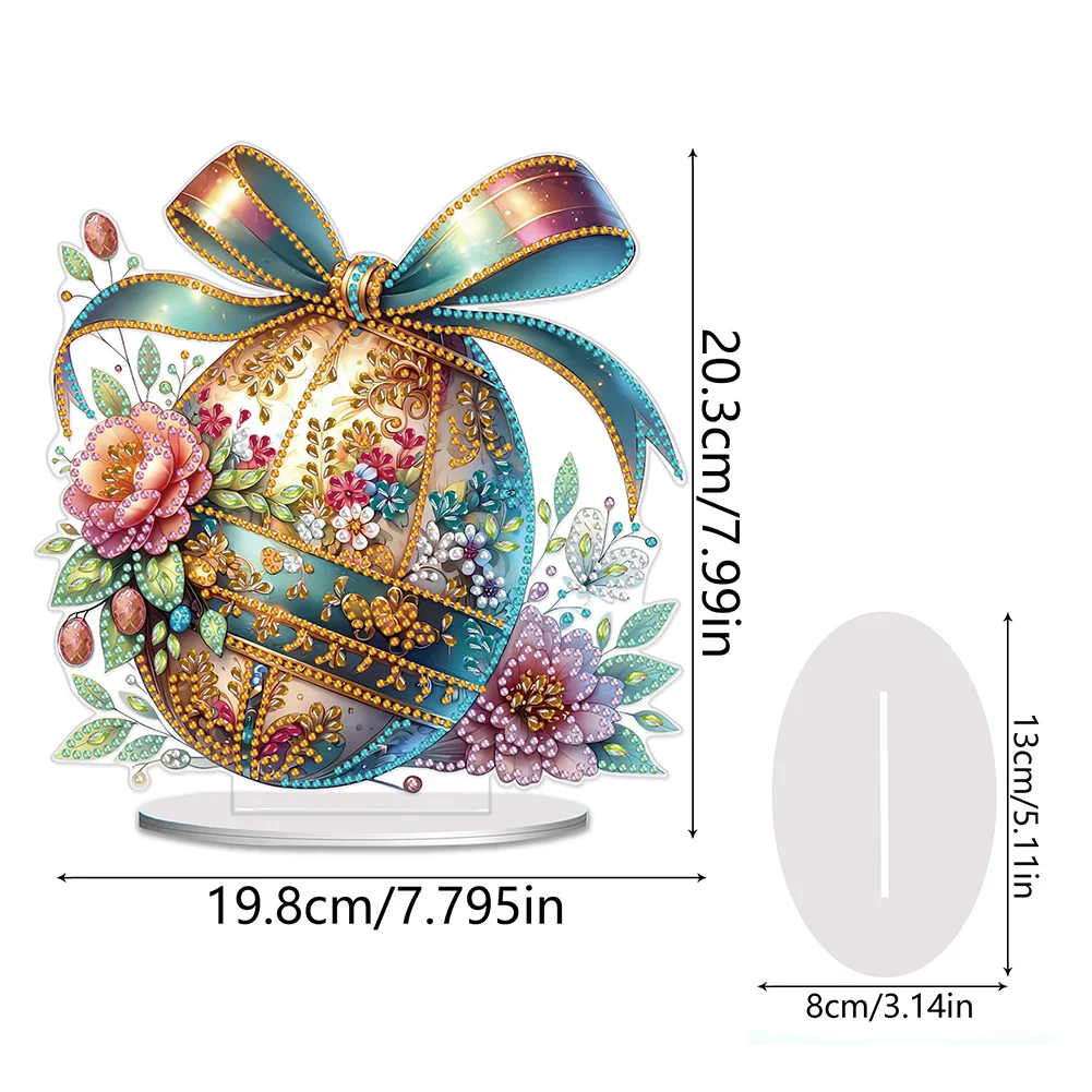 DIY Easter Egg Diamond Painting Ornaments Table Top Rhinestones Art Decors
