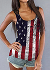 Lace Splicing American Flag Tank