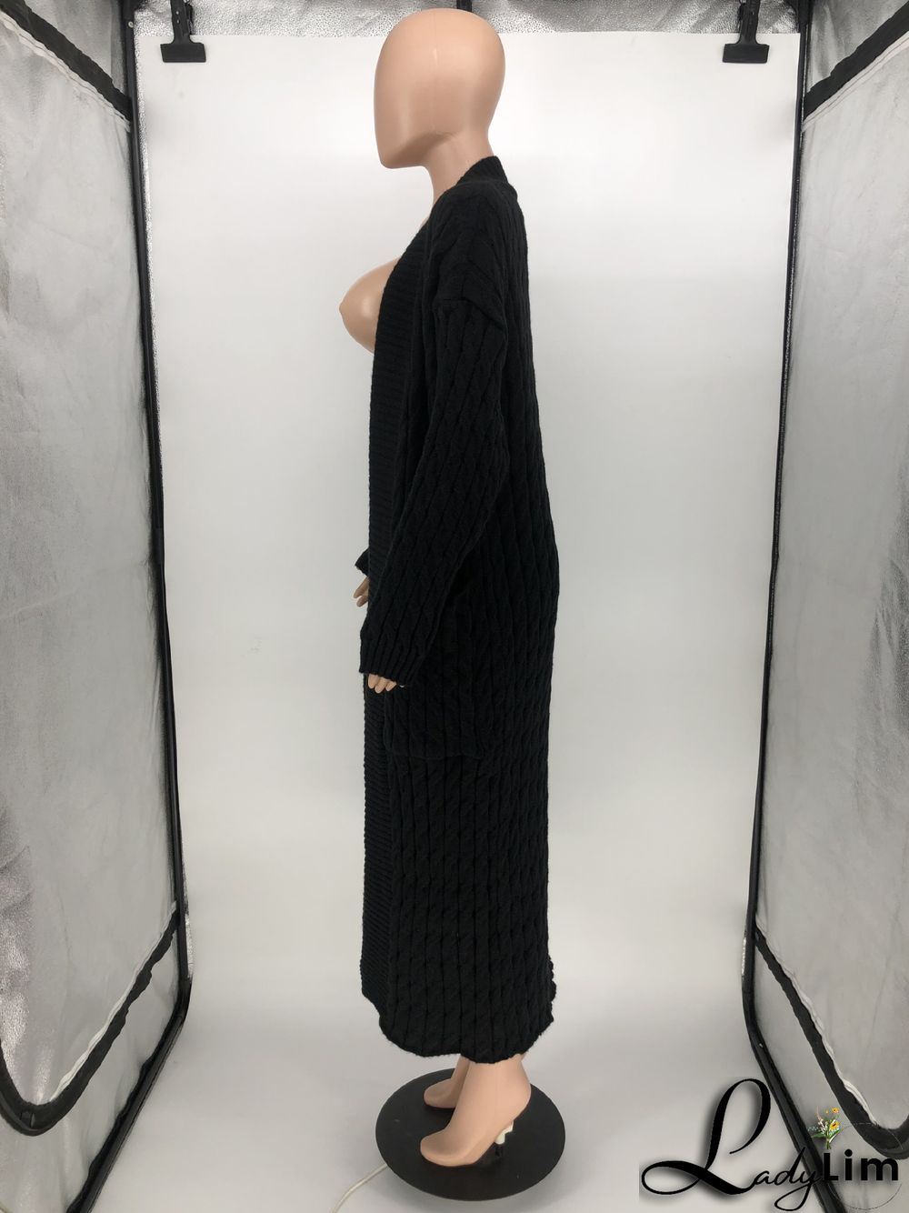 Women Winter Long Sleeve Plush Long Sweater Jacket