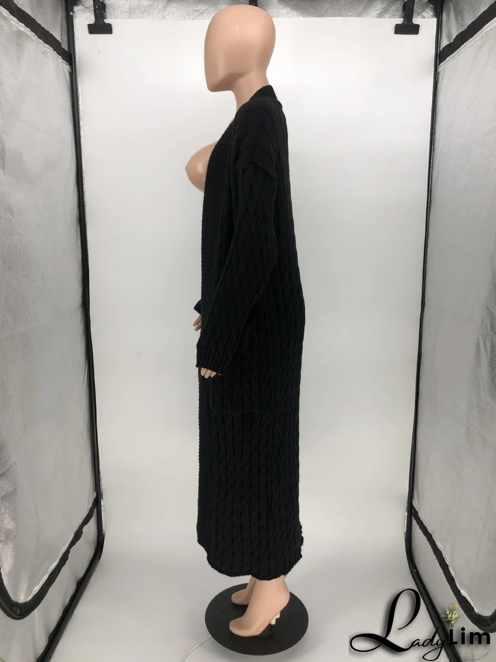 Women Winter Long Sleeve Plush Long Sweater Jacket