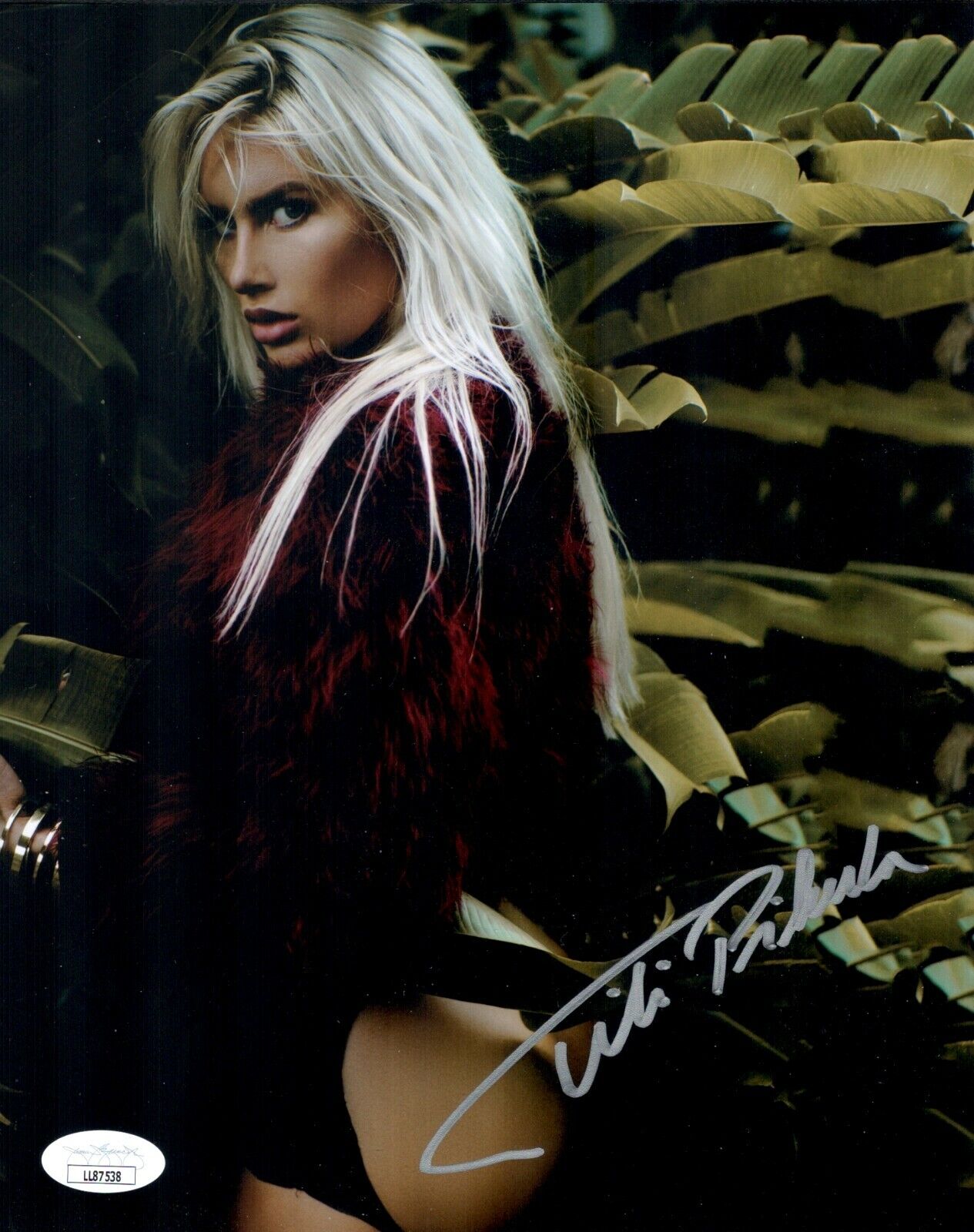 TITI PIKULA Hand Signed SEXY Model 8x10 Photo Poster painting IN PERSON Autograph JSA COA Cert