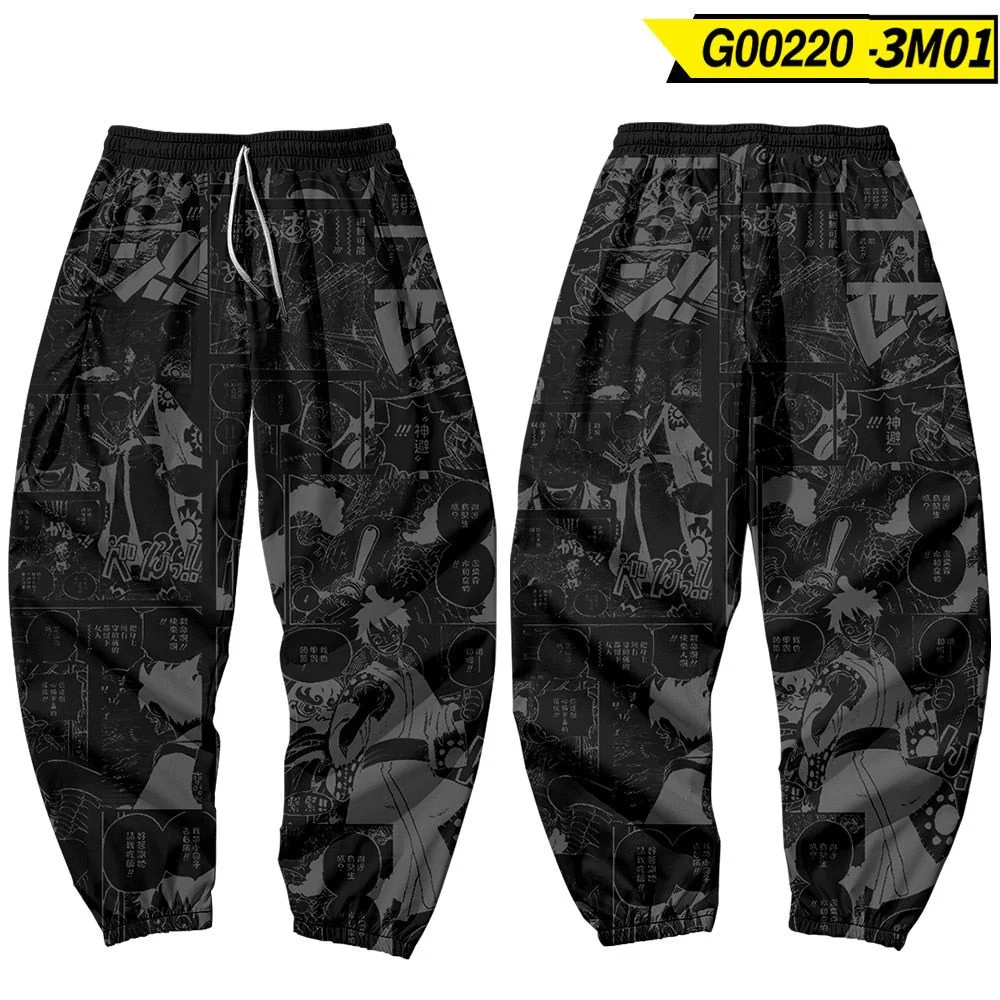 Japanese Style Anime Sweatpants Men Multi Pocket Long Cargo Pant Harajuku Jogger Trousers Streetwear Pants Plus Size 4XL 5XL 6XL