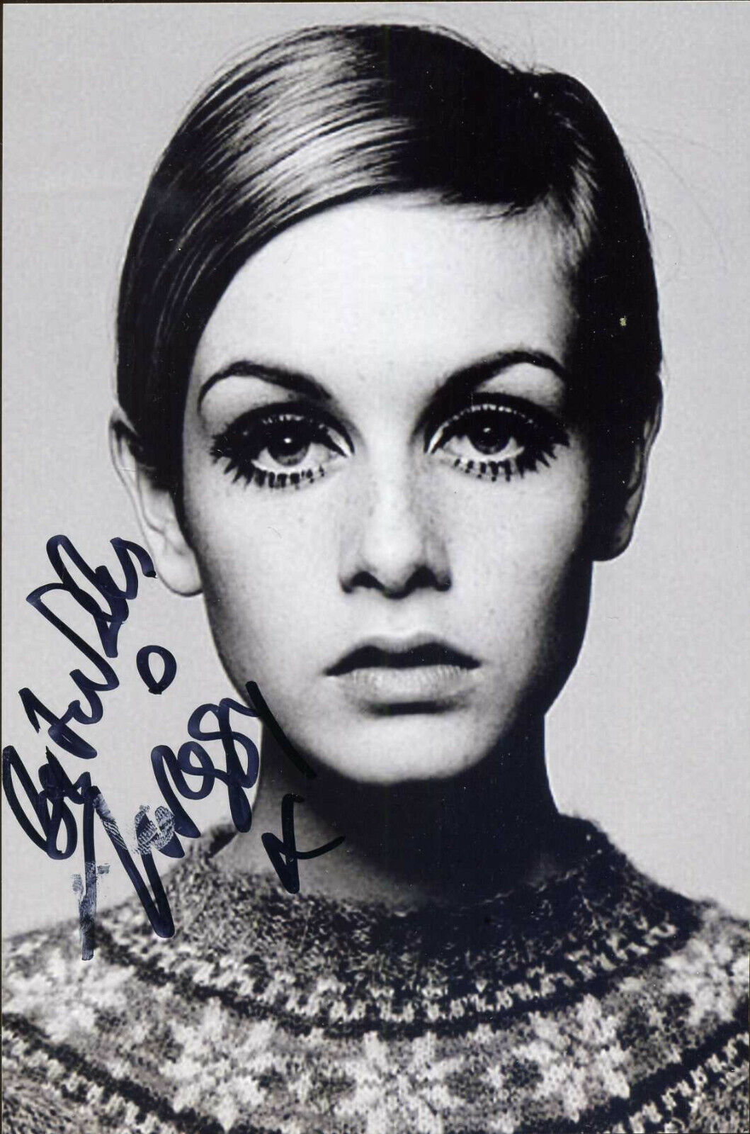 TWIGGY Signed Photo Poster paintinggraph - Stunning Film TV Actress Model LESLEY HORNBY preprint