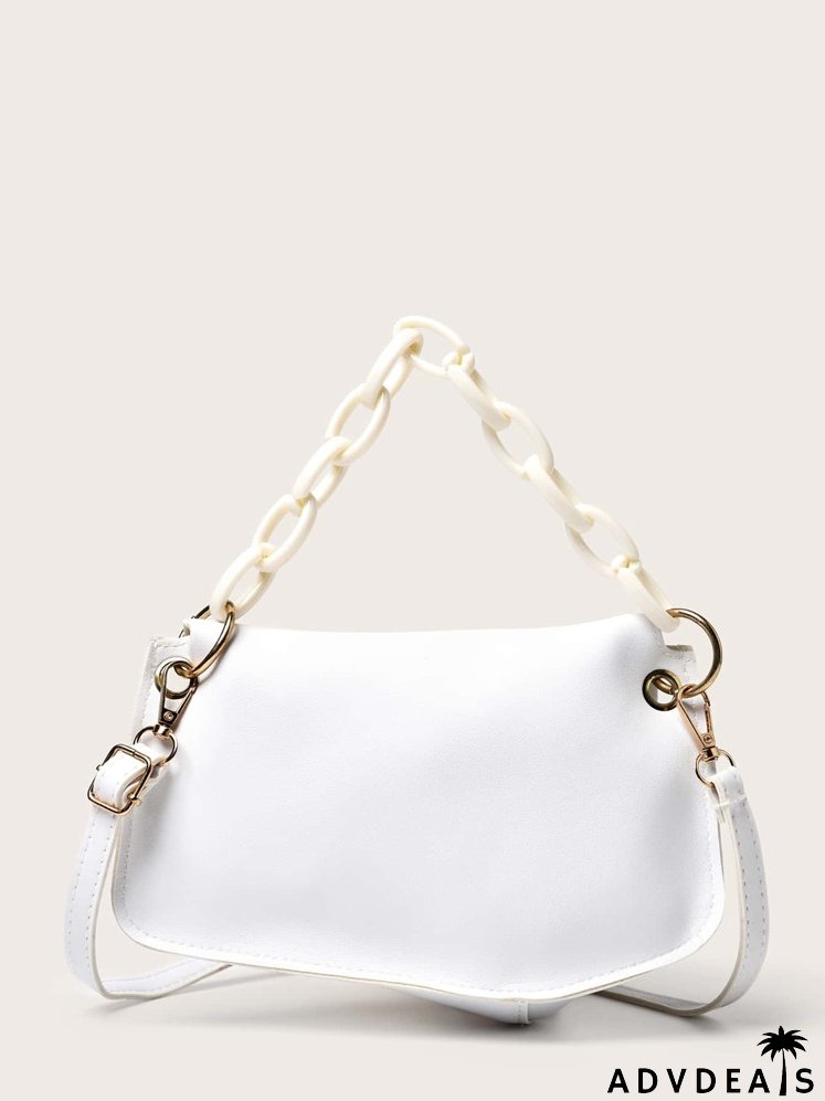 Asymmetrical Chain Shoulder Bag