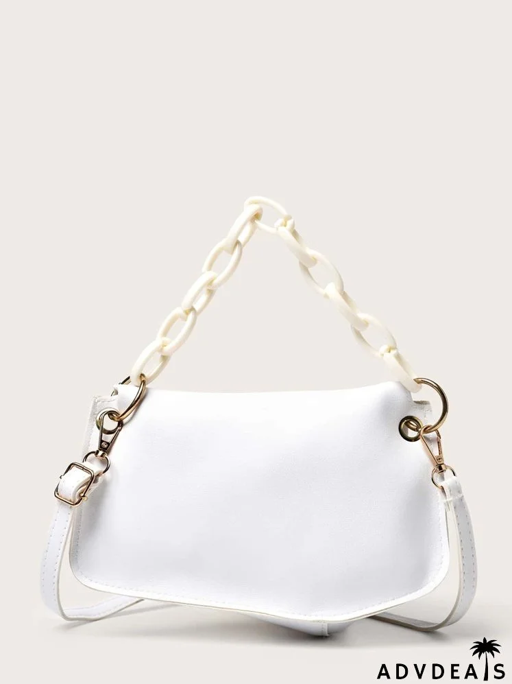 Asymmetrical Chain Shoulder Bag