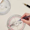 All Circular 10cm 360 Degree Pointer Protractor Ruler Angle Finder Random