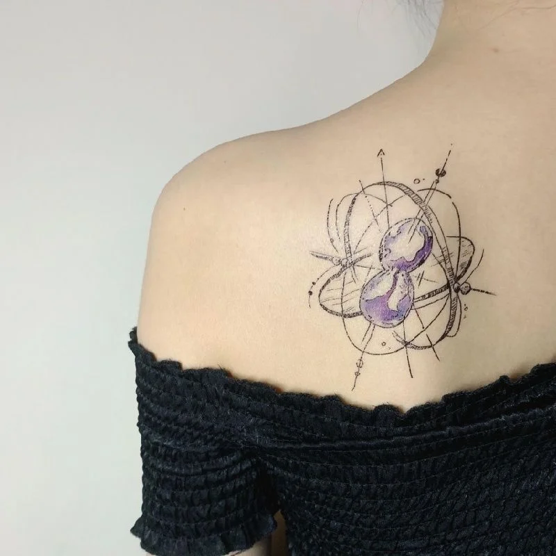 Waterproof Tattoo Stickers Cute Pattern Fake Tattoos Love Hourglass Sexy Girl Arm Clavicle Animal Wolf Temporary Tatoo Sticker