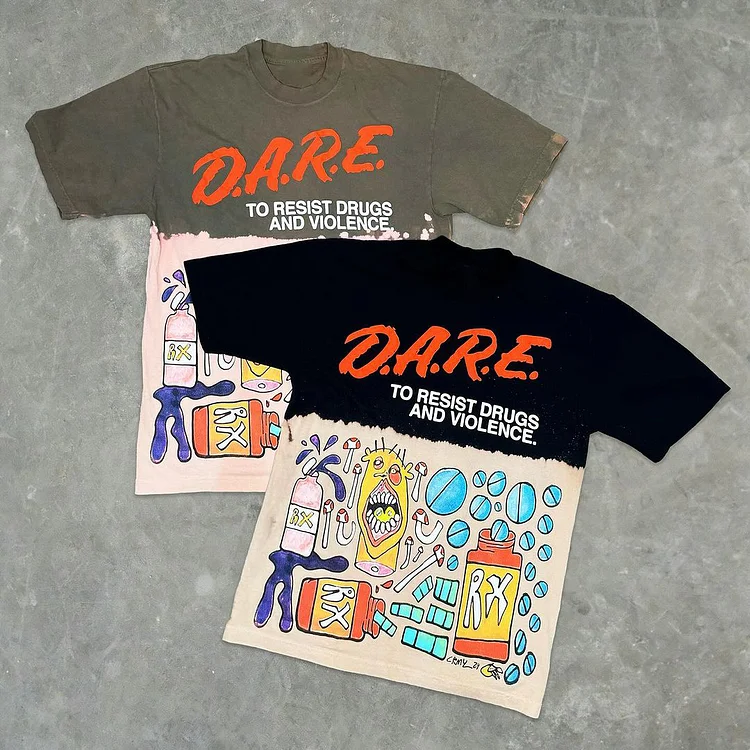 Vintage Dare Graphic Short Sleeve T-Shirt