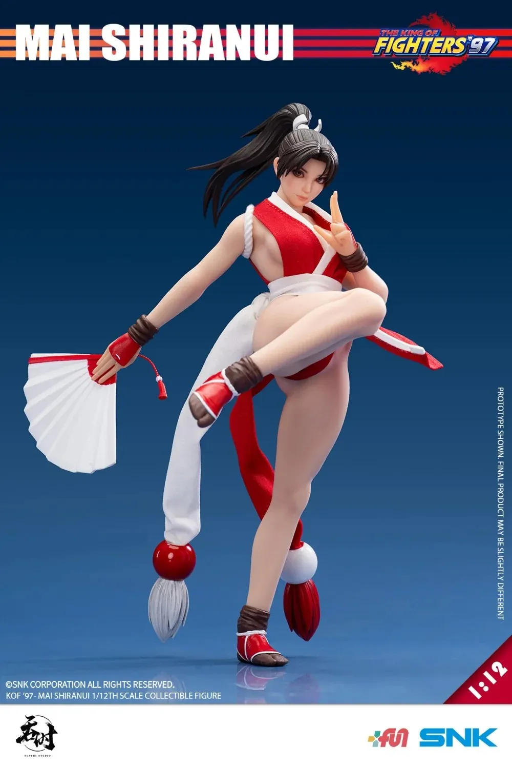 TUNSHI - The King of Fighters '97 Mai Shiranui 1/12 Scale Clothed Action Figure TS-022 (Licensed)-