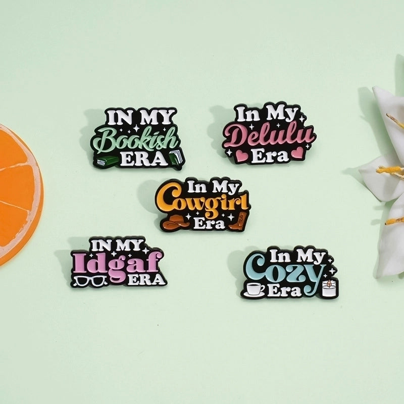 Cartoon Style Letter Alloy Stamping Stoving Varnish Plating Women’s Brooches