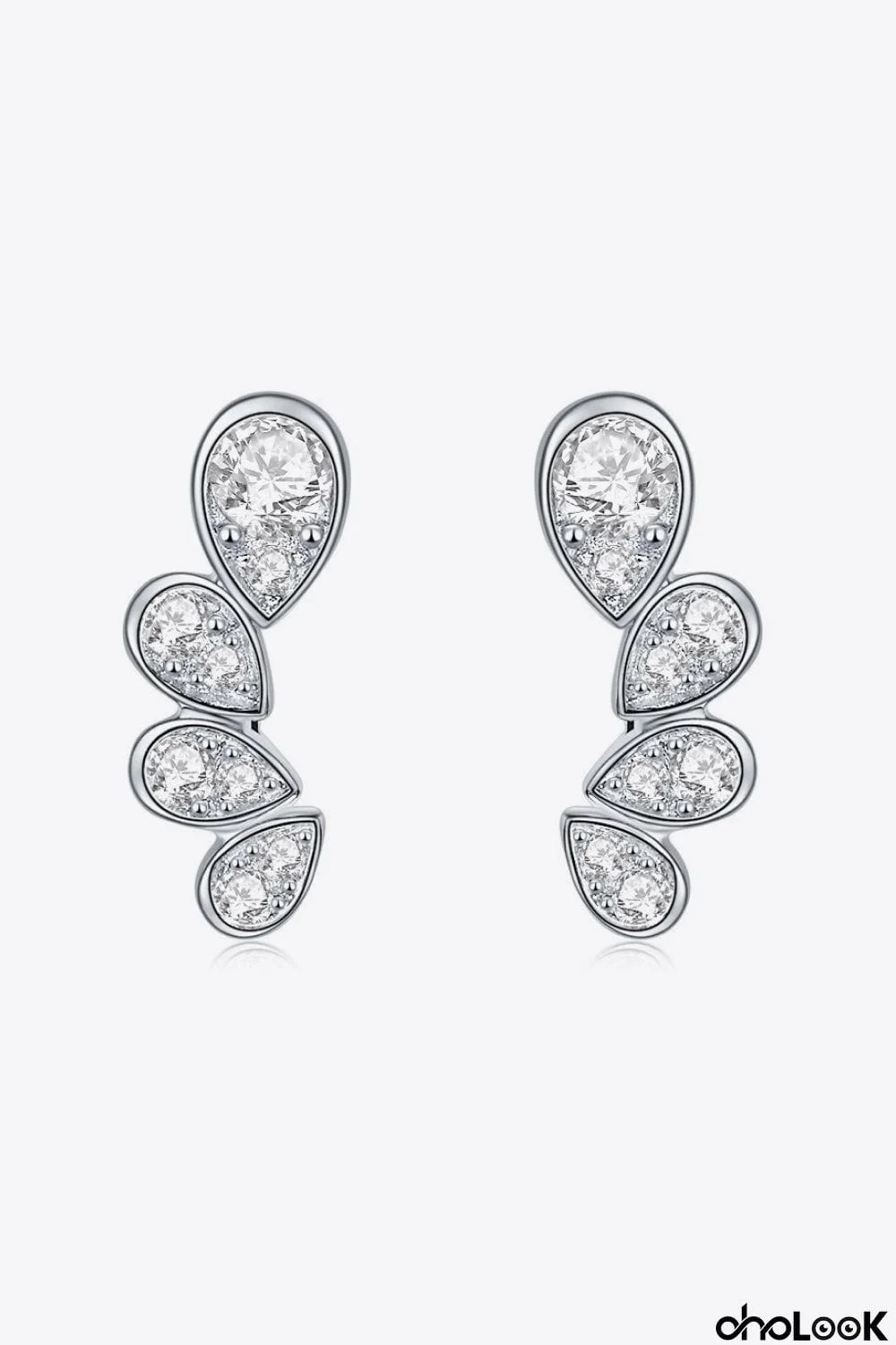 Pear Shape Moissanite Earrings