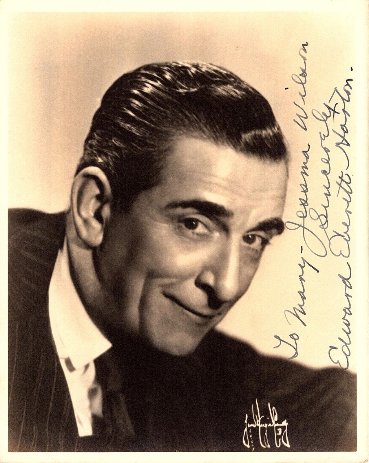 EDWARD EVERETT HORTON AUTOGRAPHED SIGNED 8X10 Photo Poster painting CHARACTER ACTOR 1940’s