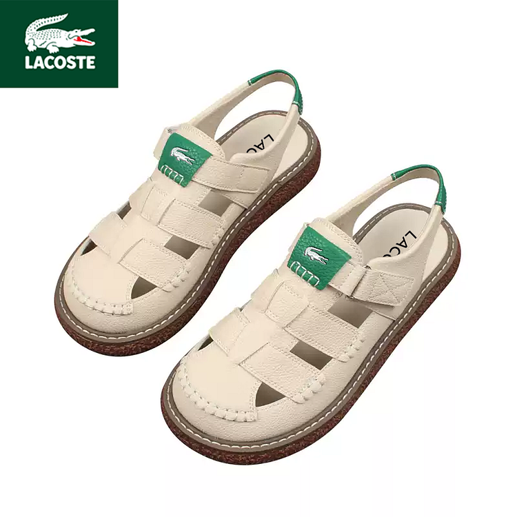 Nowe sandały damskie skórzane Lacoste 2025