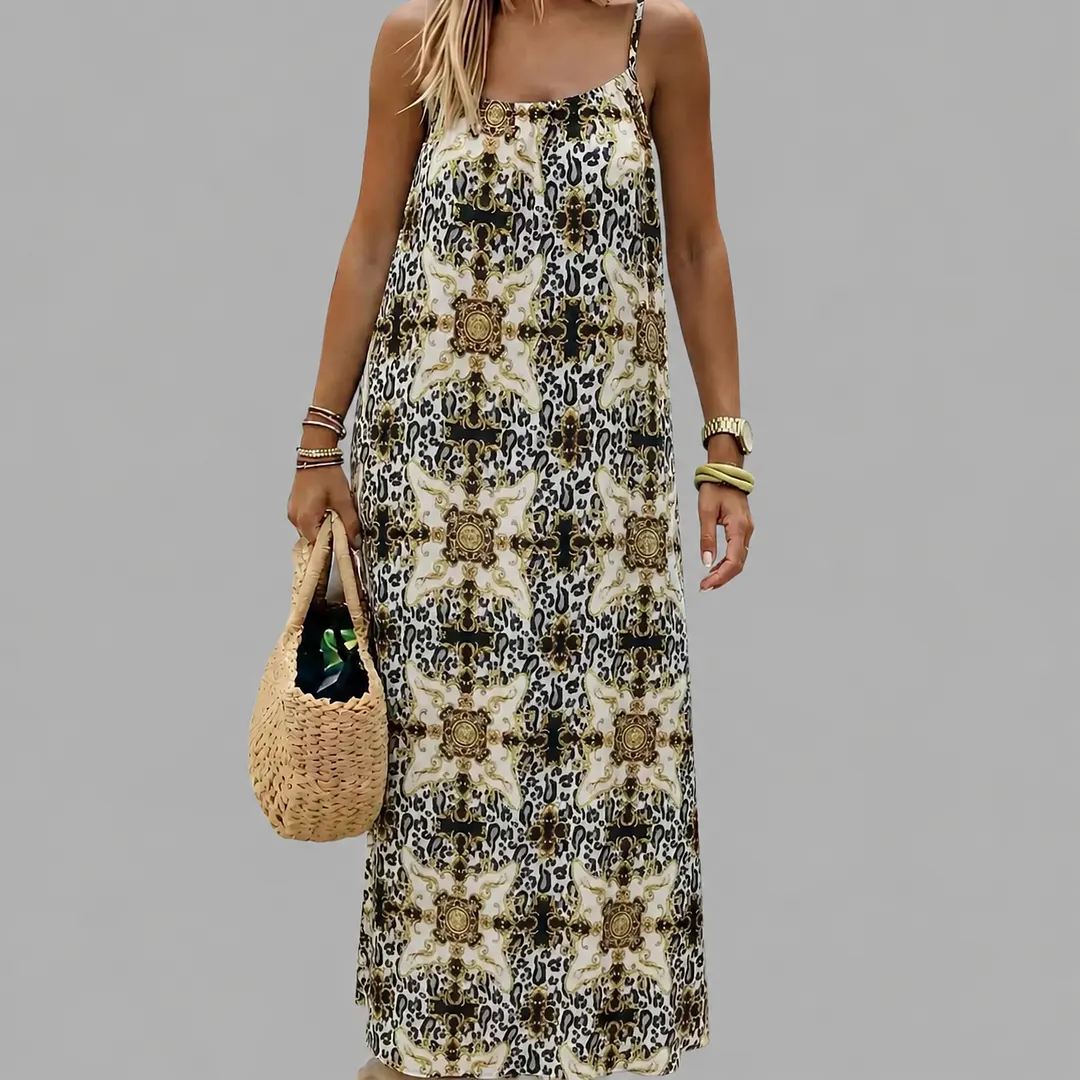 Elegant Relaxed Waist Maxi Dress