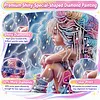 Rainy Beaded Girl Special Shaped 5D DIY Partial Drill Diamonds Dots Gem Art Kits for Adults Beginners Home Decor Diamond Dots Paintings Diamonds Paintings Gem Art 11.81 X11.81inch