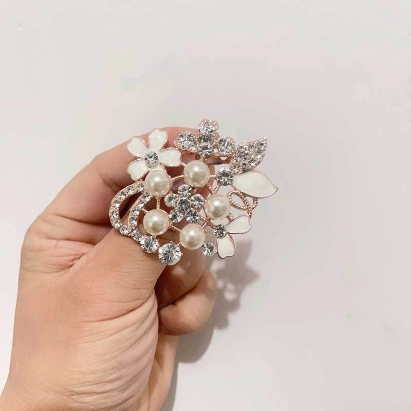 Elegant Glam Pin Heart Shape Flower Bow Knot Alloy Plating Artificial Pearls Women’s Brooches