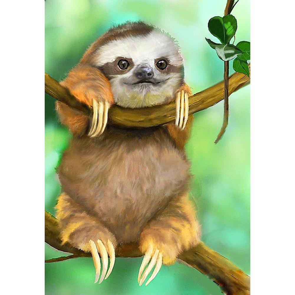 

40*30CM Round Drill Diamond Painting-Cute Sloth, 501 Original