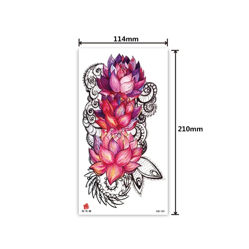 Half-arm waterproof tattoo stickers arm fierce wolf head animal arm lasting cross-border European and American tattoo stickers