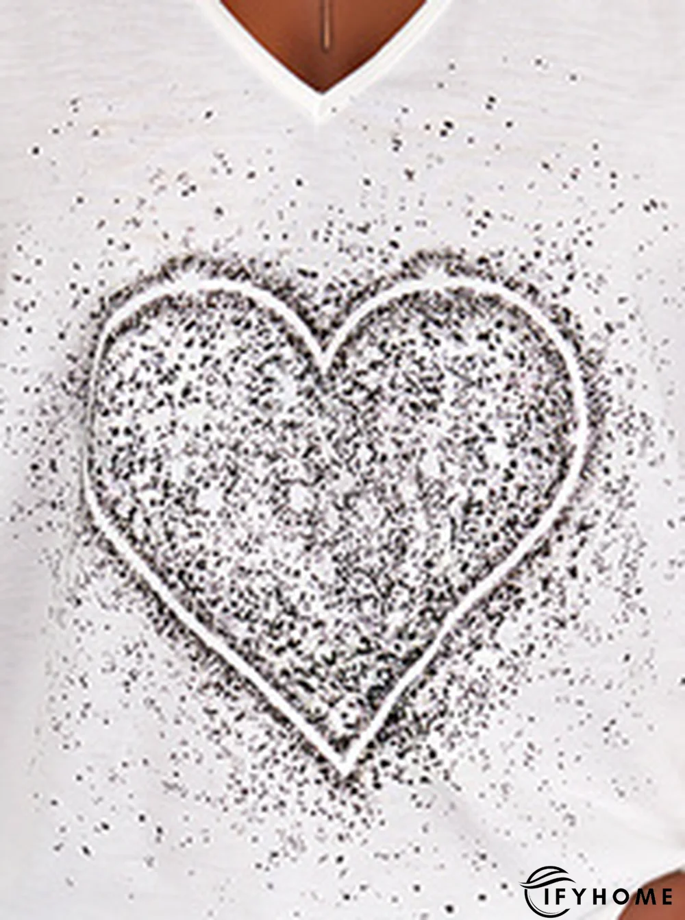 Loose V Neck Casual Abstract Tunic Blouse | IFYHOME