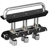 [US Local Warehouse] 3-Station Edge Roller Bender 0-90 Bending Angle Hand Sheet Metal Bender with Aluminum Alloy Handle Metal Bending Tool for Making 1/2 to 5 in 13 to 130mm Bends (Black)