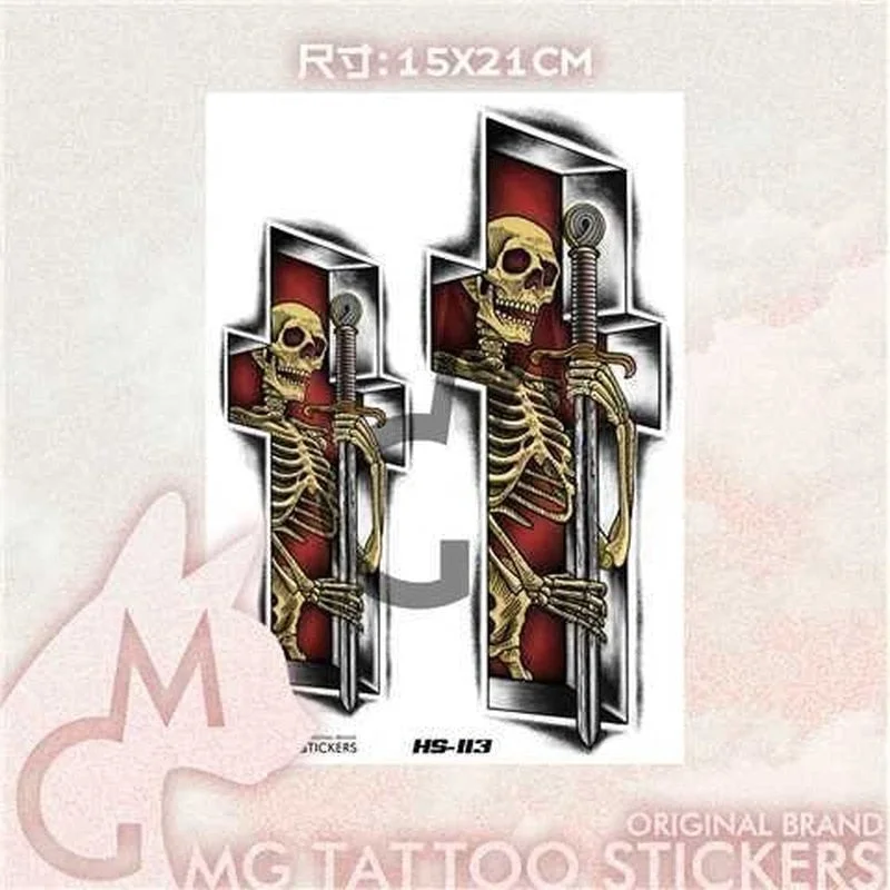 Japanese Dark Comics Evil Kawakami Tomie Double-sided Girl Waterproof Temporary Fake Tattoo Sticker Sleeve Anime Tattoo