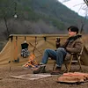 Camping Portable Burning Fire Rack Stainless Steel Bonfire Stove Detachable