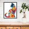 Flower Cat -11CT Stamped Cross Stitch 40*50cm/15.75*19.69in tapestrymarket