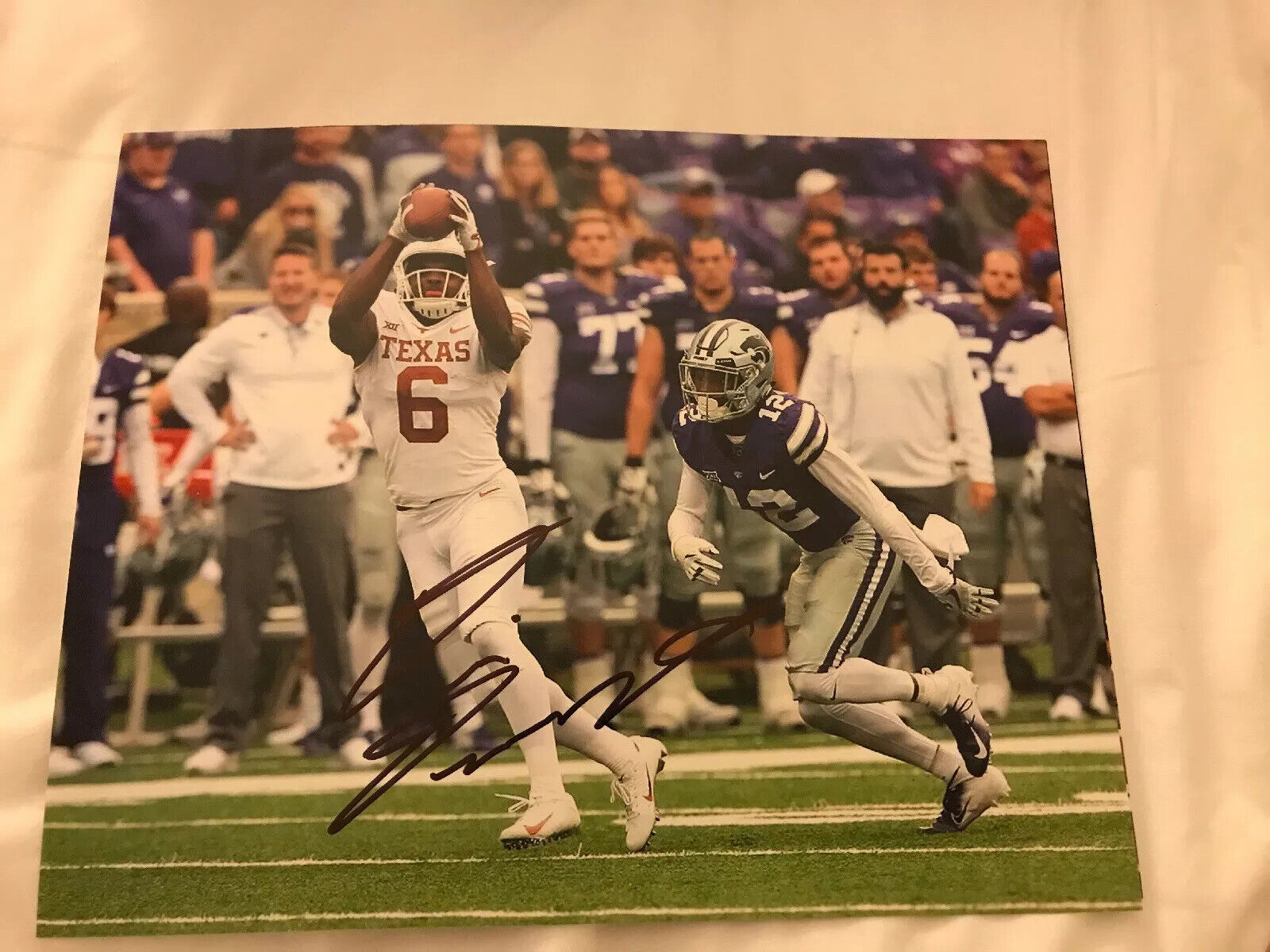 Devin Duvernay Texas Longhorns signed autographed 8x10 football Photo Poster painting WR STAR D