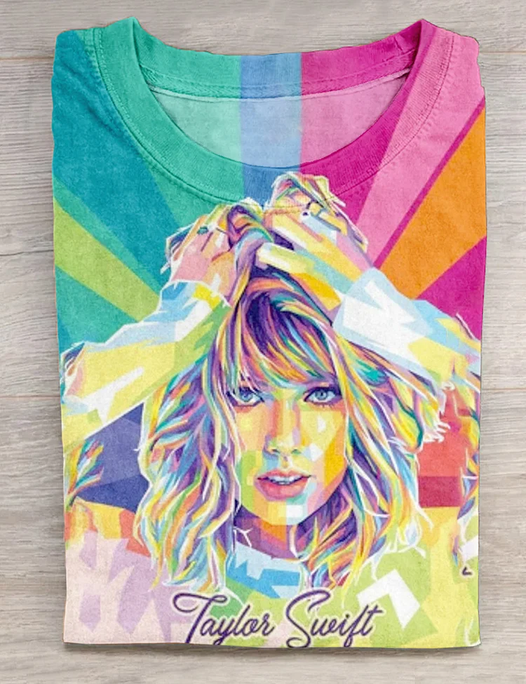 Women's Era Tour Rainbow Art Print T-Shirt