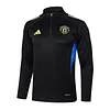25/26 Manchester United Black Half-Zip Training Jacket Set