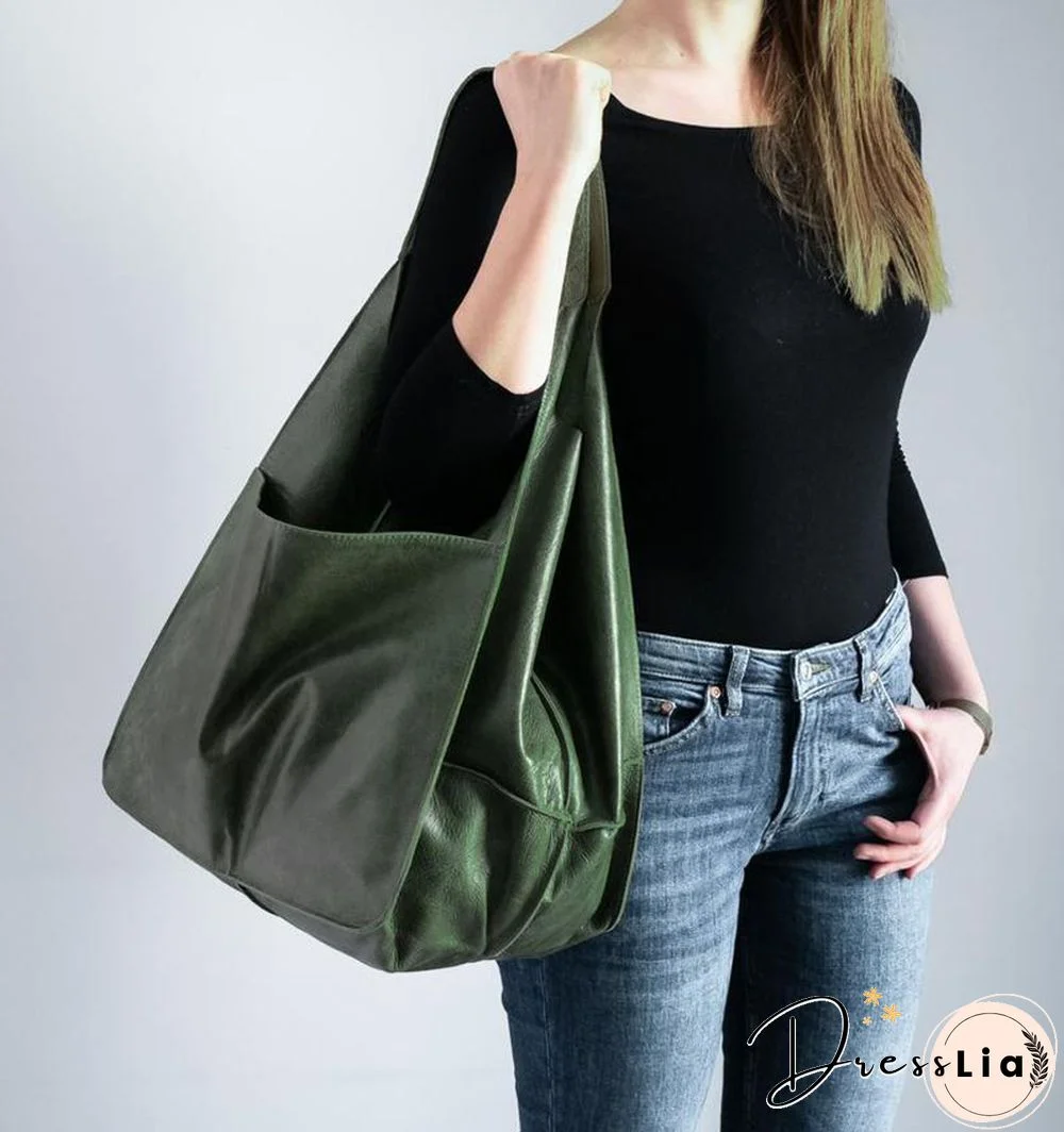 Brown Leather Womens Tote Bags School Handbags