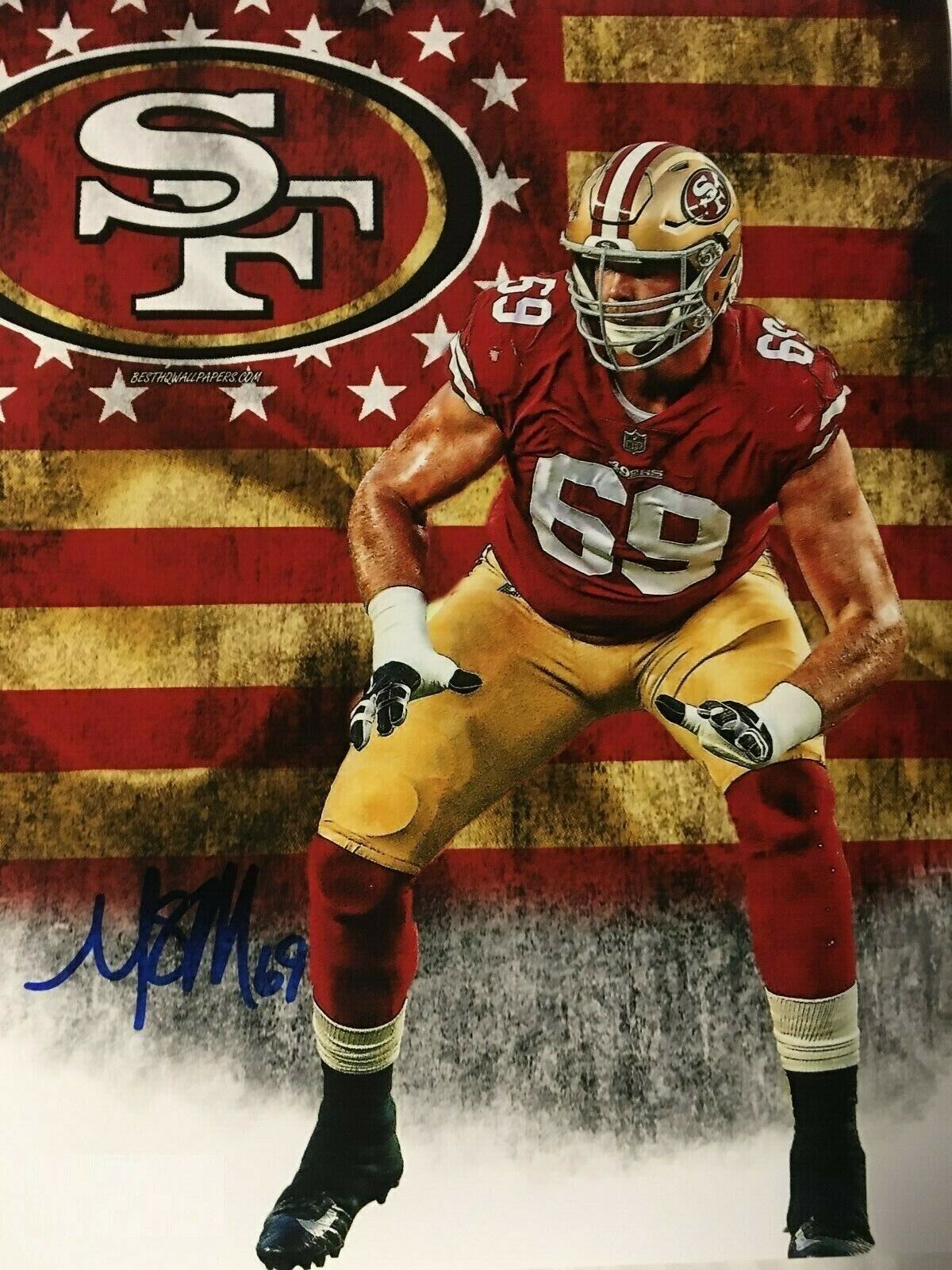 Mike McGlinchey Autographed Signed 8x10 Photo Poster painting ( 49ers ) REPRINT