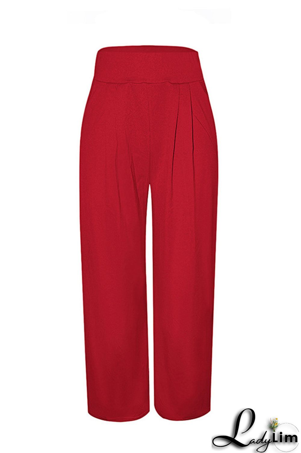 Coffee Fashion Casual Solid Patchwork Regular High Waist Conventional Solid Color Bottoms