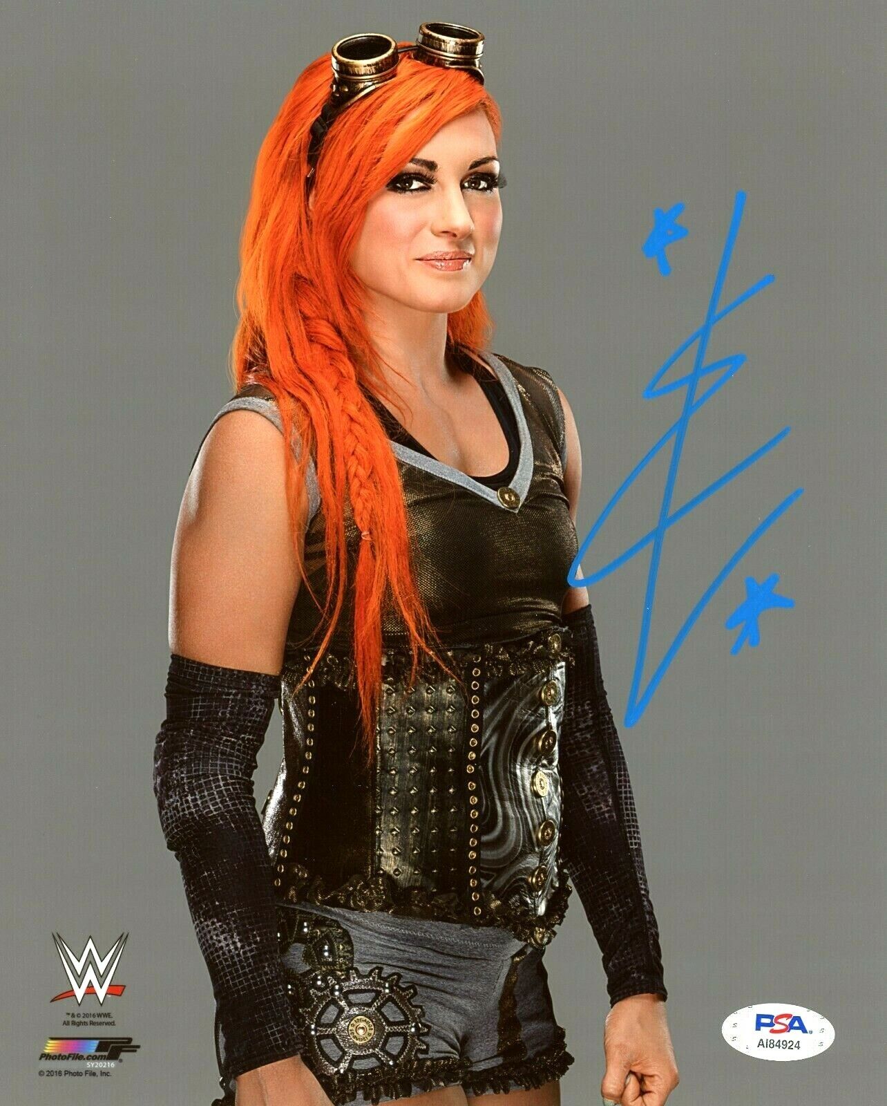 WWE BECKY LYNCH HAND SIGNED AUTOGRAPHED 8X10 Photo Poster painting WITH PROOF AND PSA DNA COA 3