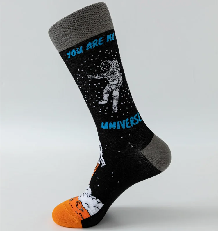 Thickened Astronaut Abstract Knee-High Socks ctolen