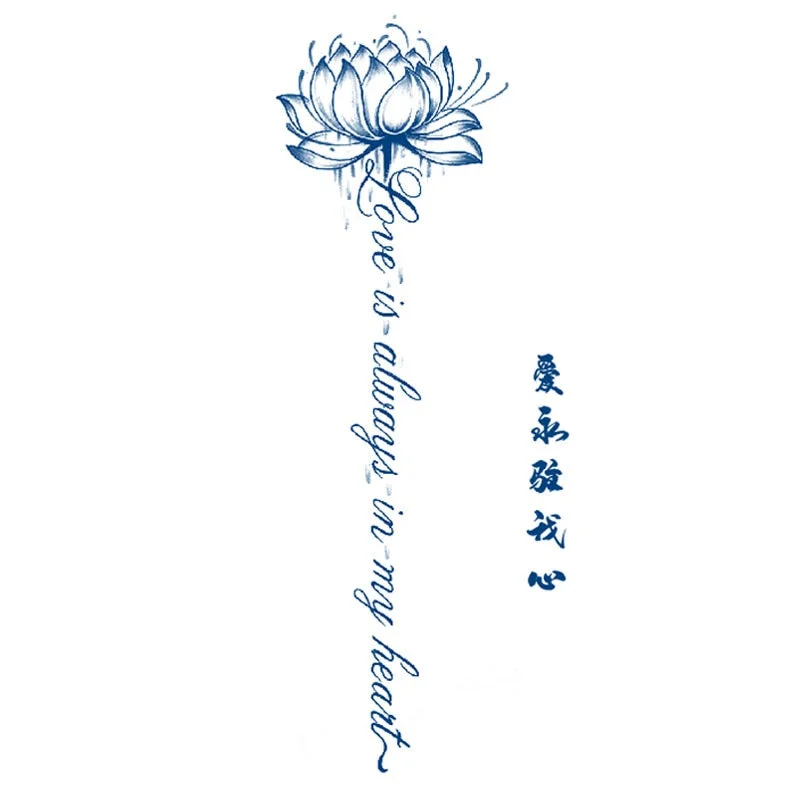 Semi-permanent Waterproof Temporary Tattoo Sexy flowers Body Art Tattoo Sticker Full Fake Tatoo Women Men