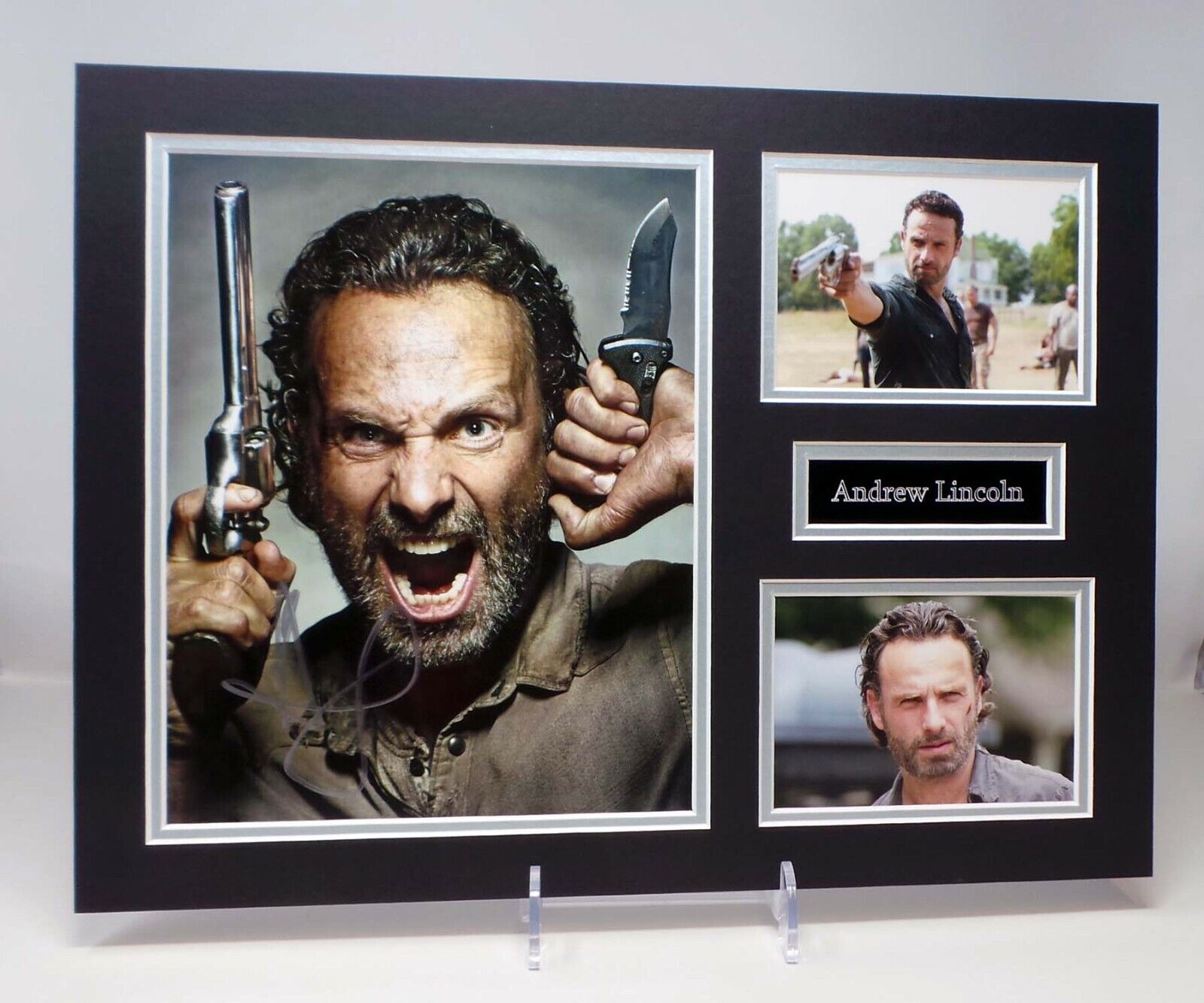 Andrew LINCOLN Signed Mounted 16x12 Photo Poster painting Display 1 AFTAL RD COA Rick GRIMES