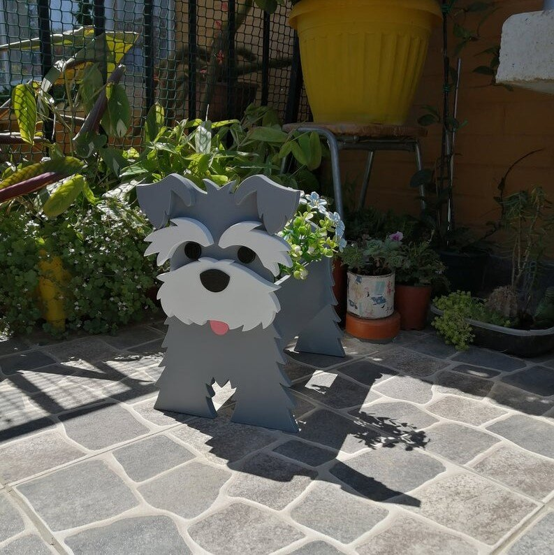 Dog Planter - Schnauzer Planter